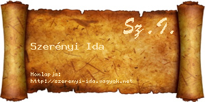 Szerényi Ida névjegykártya